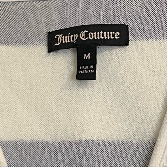 NWT Juicy Couture Seaside Hibiscus Stripe Embroidered Lace-Up Neck Dress - Picture 9 of 10